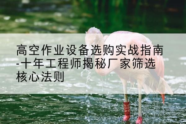 久治剪叉式升降机厂家-高空作业设备选购实战指南-十年工程师揭秘厂家筛选核心法则